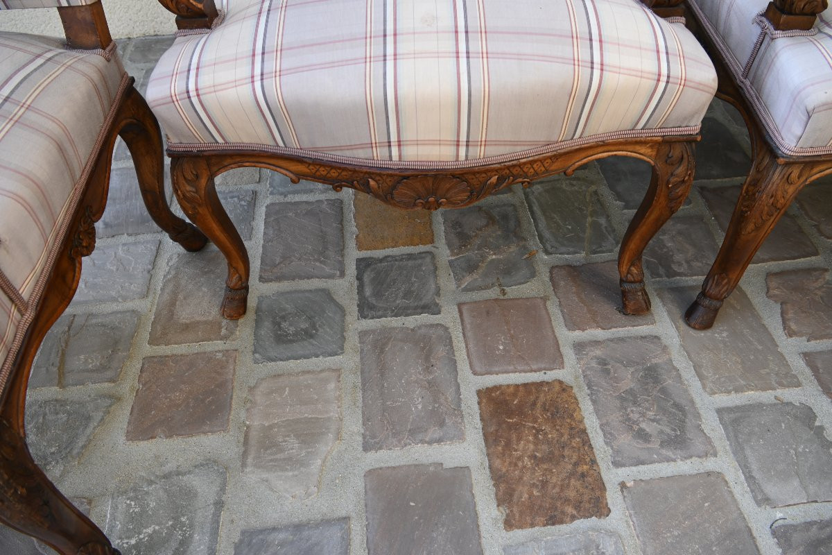 Suite Of 4 Large Regency Style Armchairs -photo-1