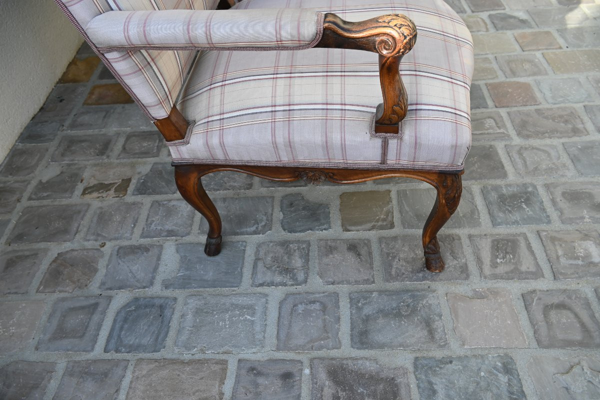 Suite Of 4 Large Regency Style Armchairs -photo-4