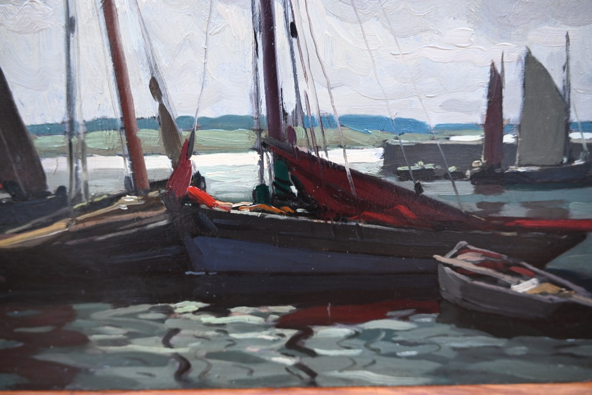 Eschbach, Sardine Fishing Boats In Concarneau, Wooden Sign