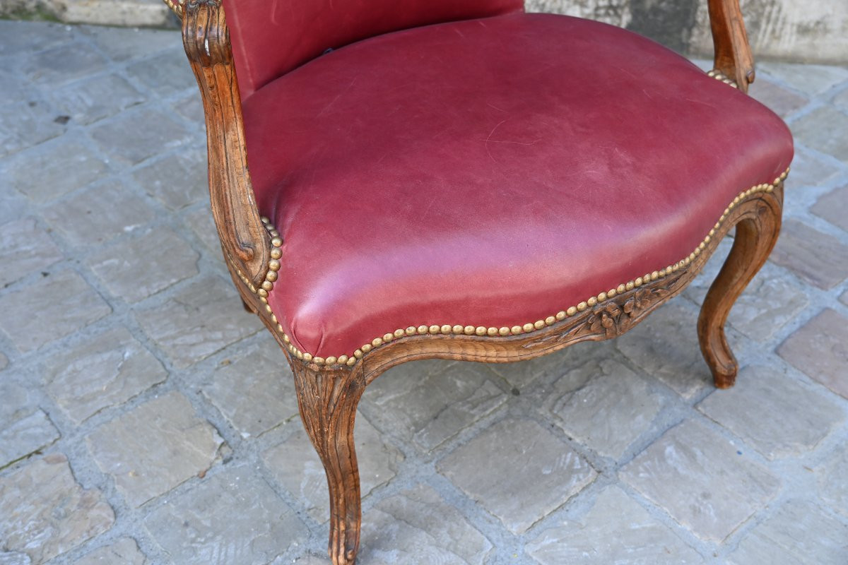 Rare Louis XV-18th Century High-backed Nursing Chair-photo-2