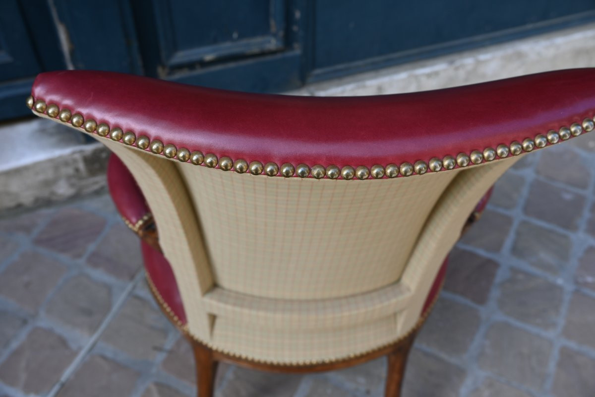 Rare Louis XV-18th Century High-backed Nursing Chair-photo-7