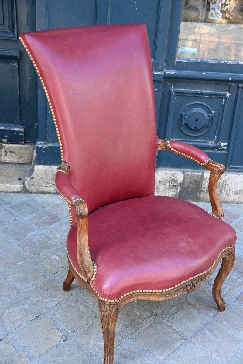 Rare Louis XV-18th Century High-backed Nursing Chair