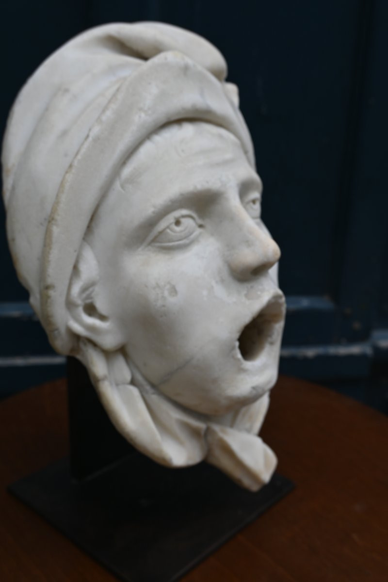 Marble Fountain Mask, Italy, Naples, 18th Century-photo-2