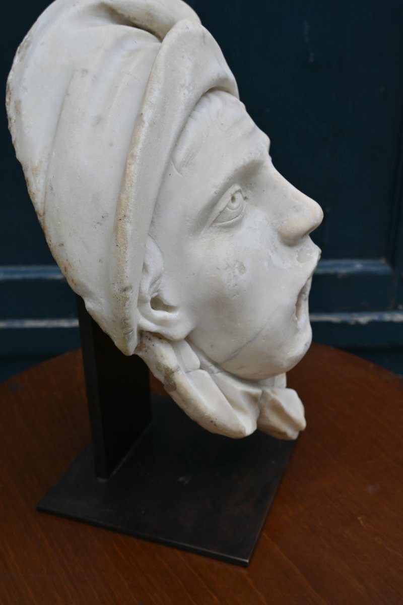 Marble Fountain Mask, Italy, Naples, 18th Century-photo-3