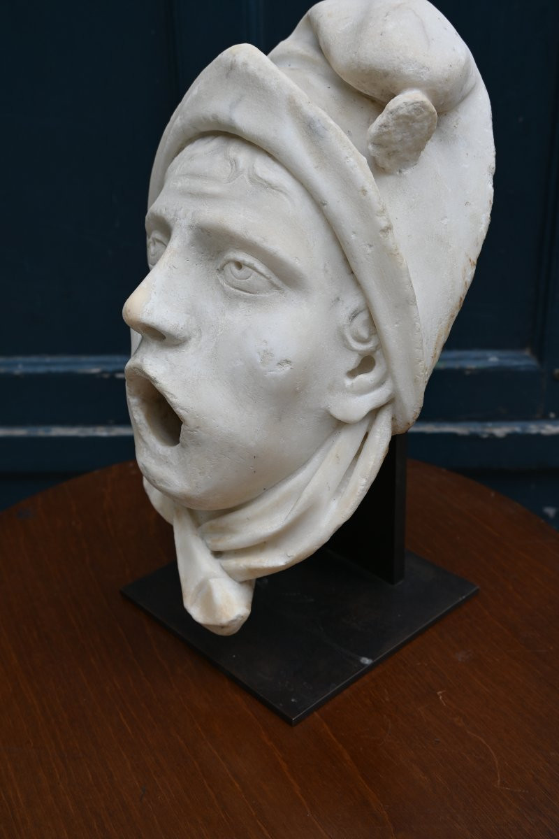 Marble Fountain Mask, Italy, Naples, 18th Century-photo-1