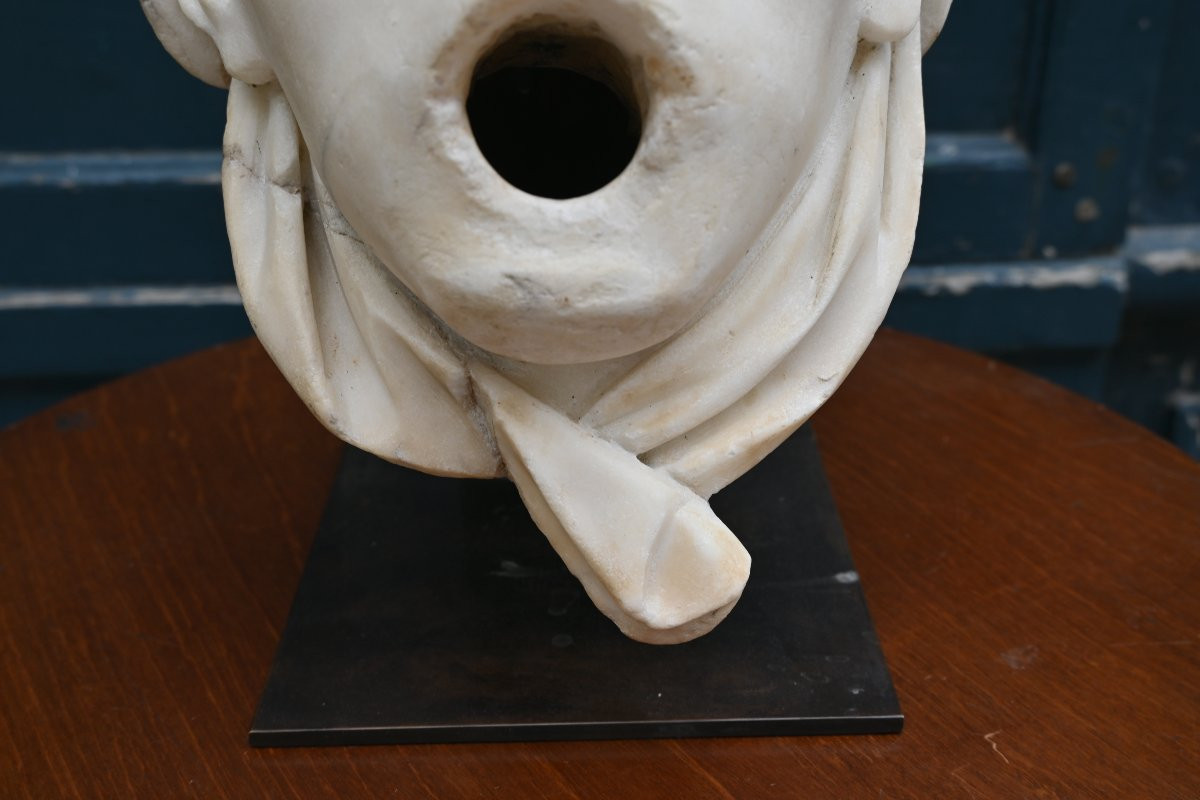 Marble Fountain Mask, Italy, Naples, 18th Century-photo-4
