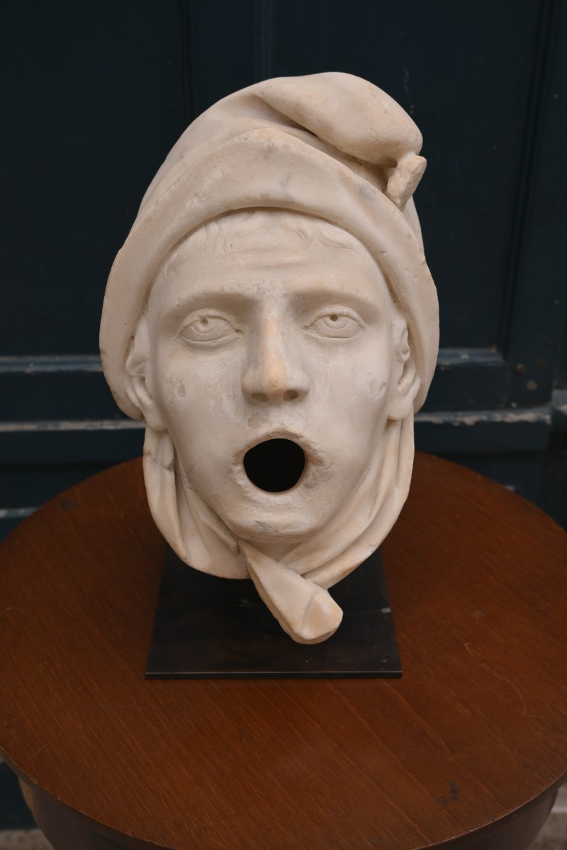 Marble Fountain Mask, Italy, Naples, 18th Century