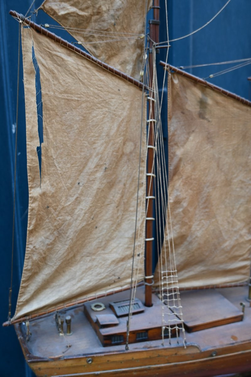 Goelette , Beautiful Sailing Model Of Basin Of The Beginning XX-photo-2