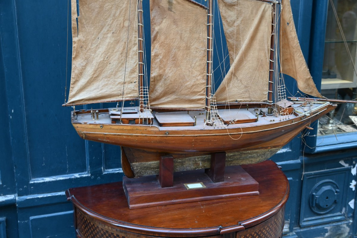 Goelette , Beautiful Sailing Model Of Basin Of The Beginning XX-photo-4