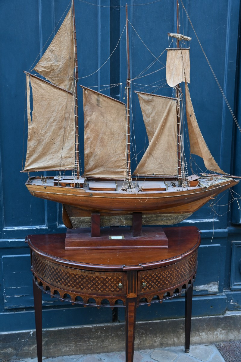 Goelette , Beautiful Sailing Model Of Basin Of The Beginning XX