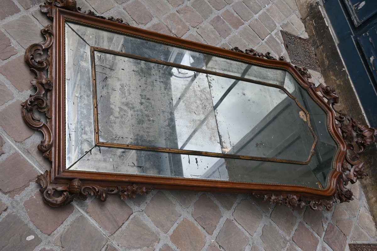 Venice, Important 18th Century Mirror With Parecloses-photo-2
