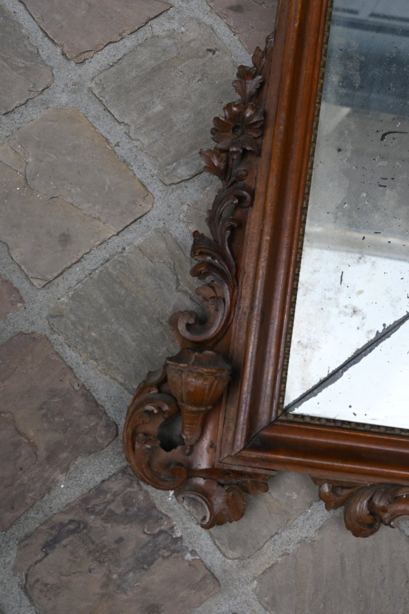 Venice, Important 18th Century Mirror With Parecloses-photo-3
