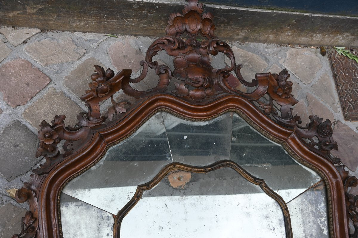 Venice, Important 18th Century Mirror With Parecloses-photo-4