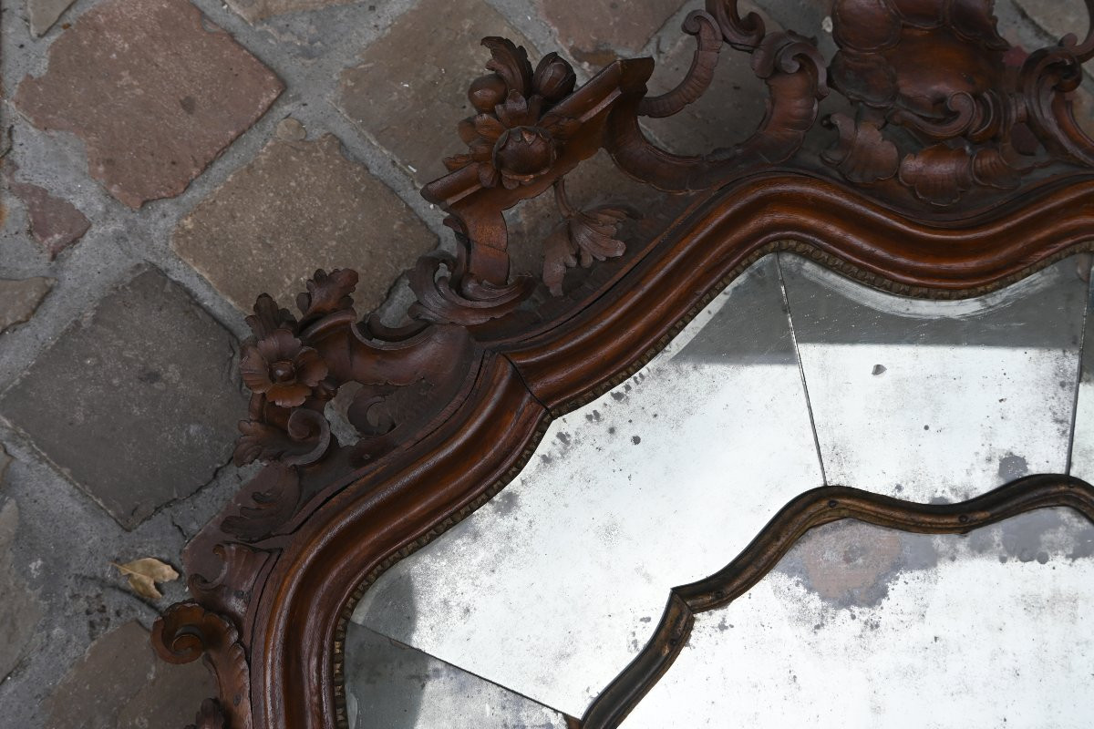 Venice, Important 18th Century Mirror With Parecloses-photo-5