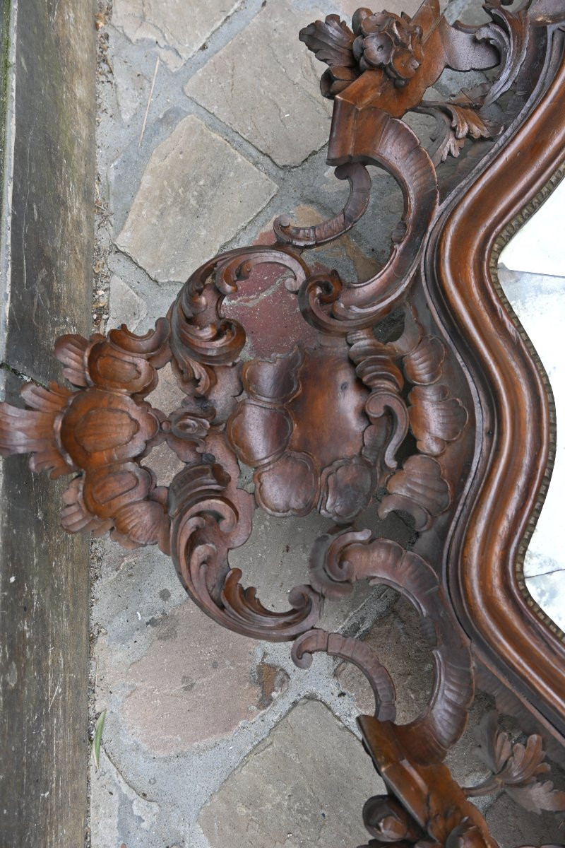 Venice, Important 18th Century Mirror With Parecloses-photo-6