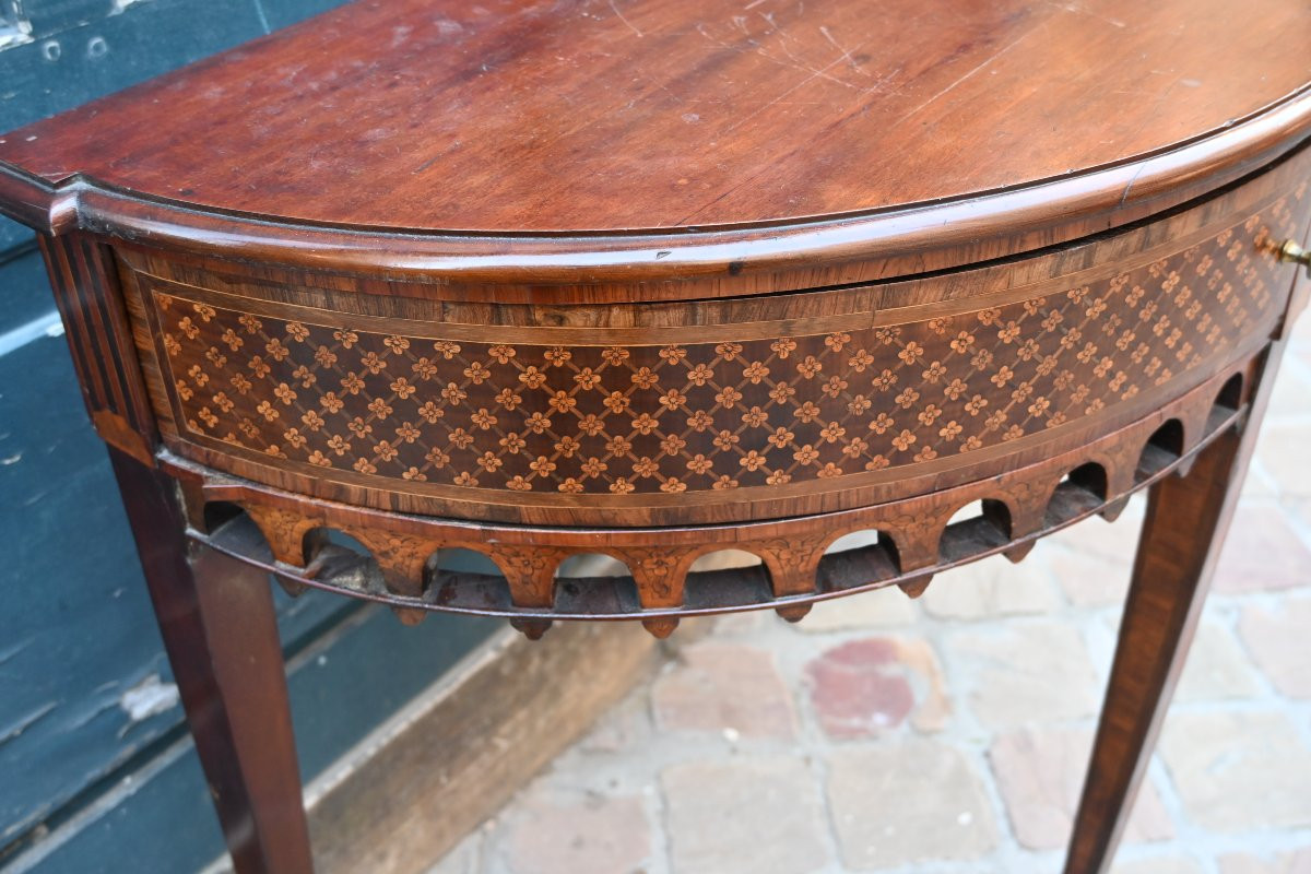 Console demi lune Angleterre XIX-photo-3