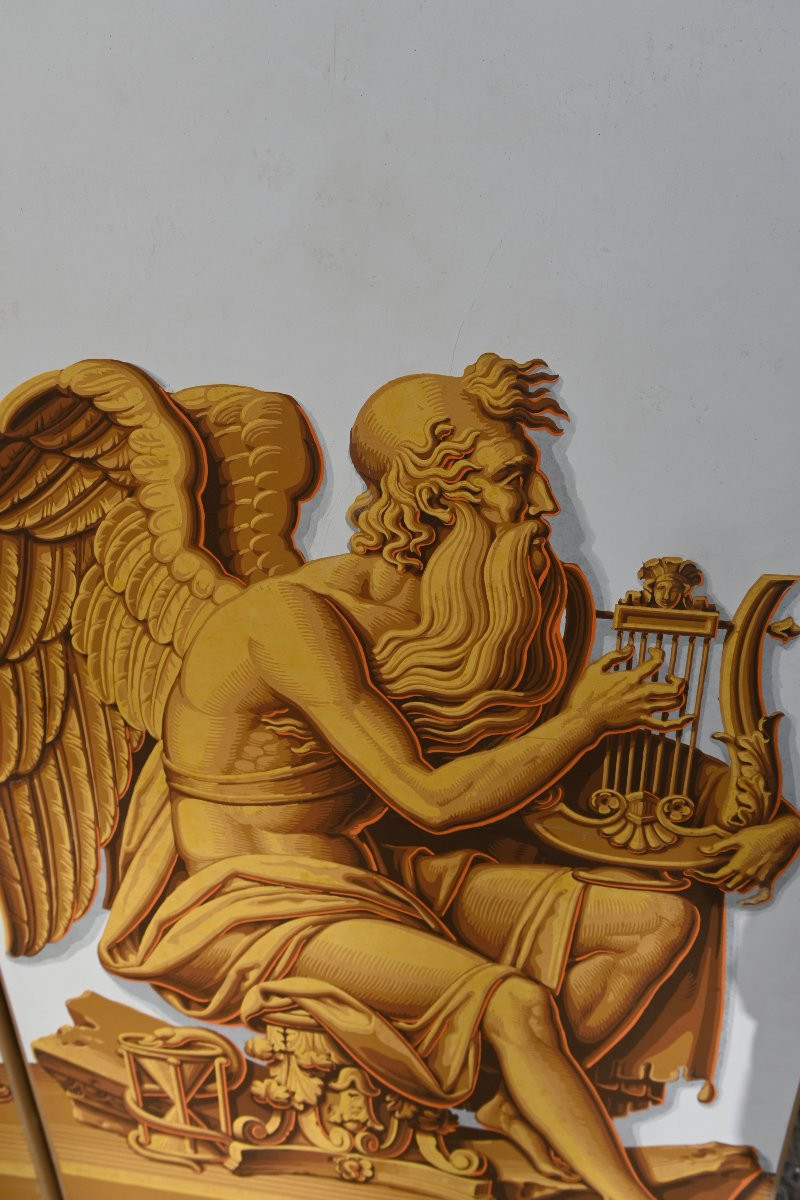 Suite Of Five Wallpaper Panels XIX Empire Period Zuber-photo-1