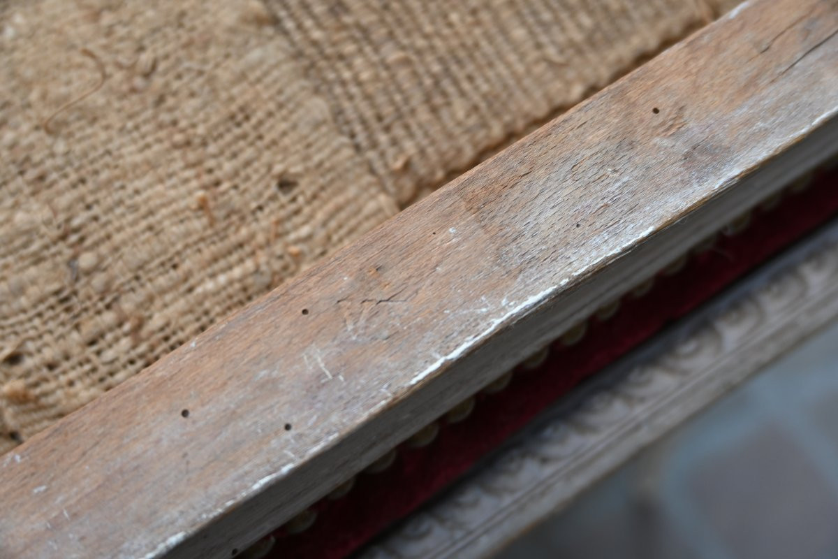 Rare Pair Of Louis XVI Low Armchairs -photo-8