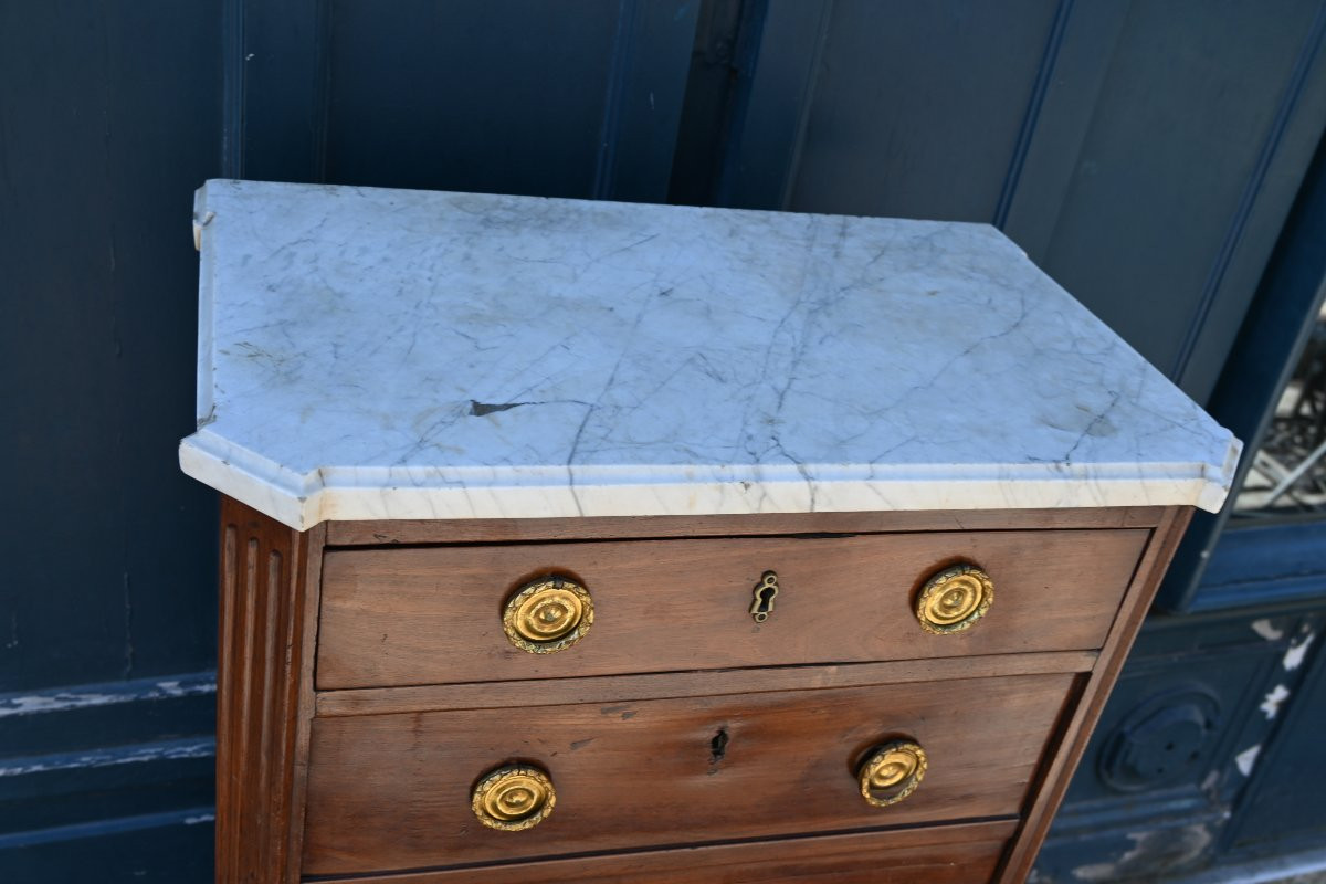 Semainier en acajou  d époque Louis XVI  , estampillé de Louis  Noel Malle-photo-5