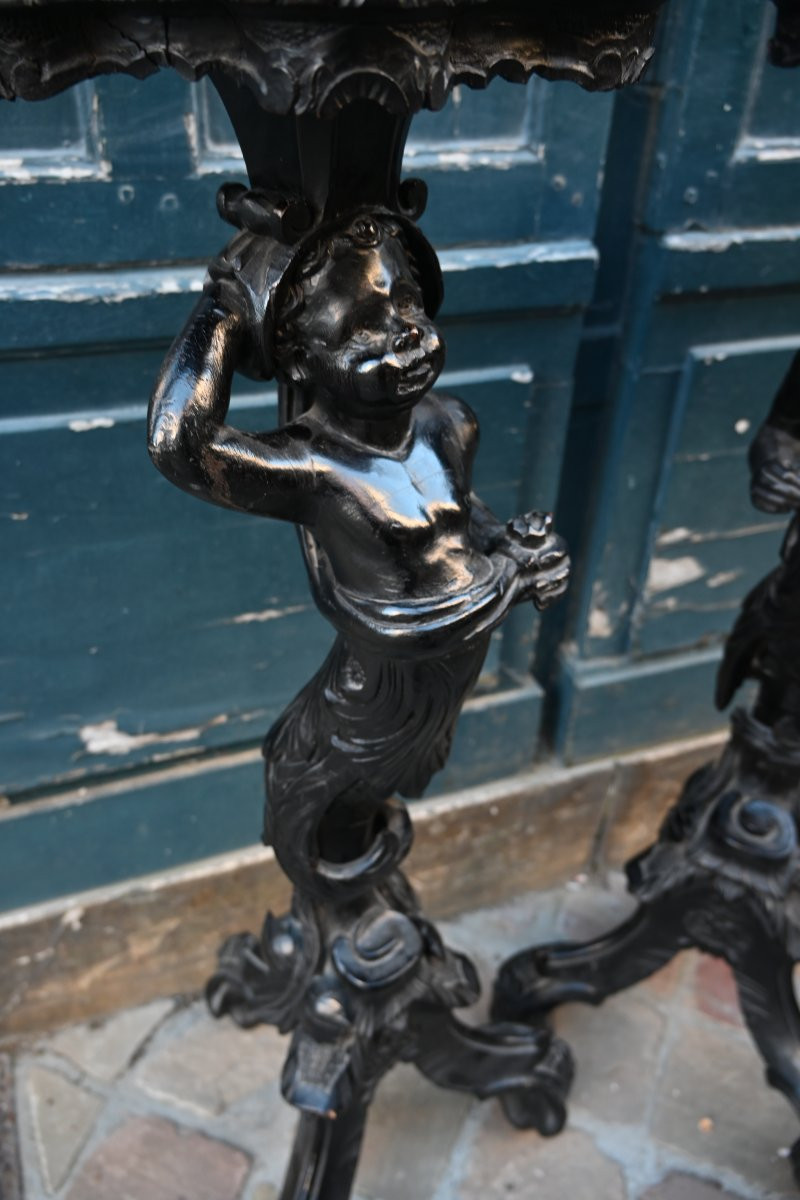 Venise paire de sellettes à décor de Maures , Italie XIX-photo-5