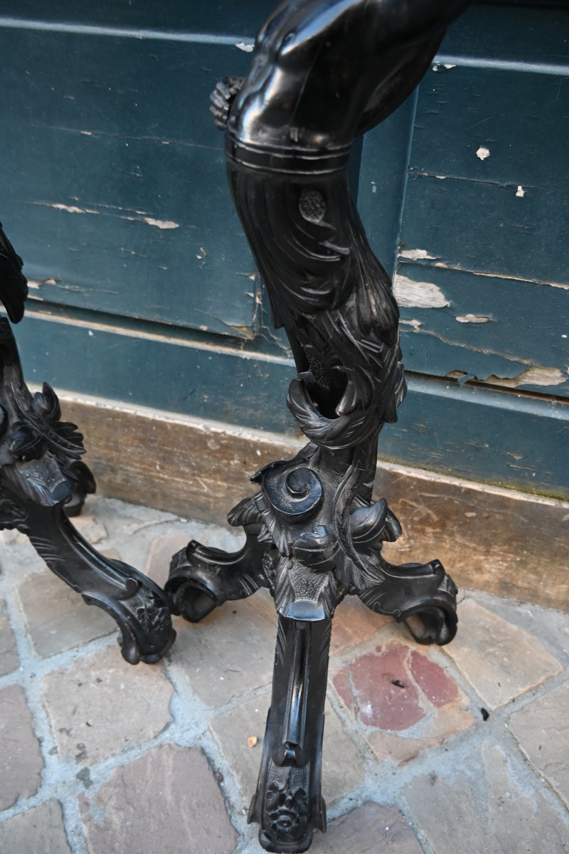 Venise paire de sellettes à décor de Maures , Italie XIX-photo-7