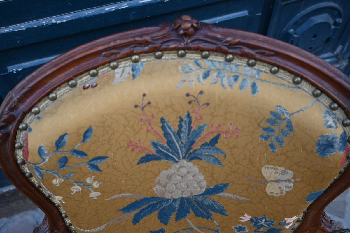 Paire de cabriolets d époque Louis XV du XVIII-photo-6