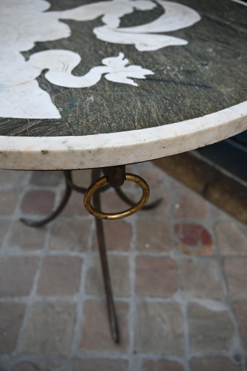 Pedestal Table With Two-tone Marble Plaque , Italy XIX-photo-7