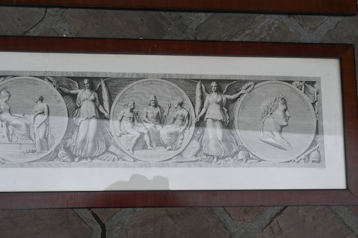 Napoléon Et Ses Victoires d'Après l'Antique , Suite De Trois Gravures XIX-photo-1
