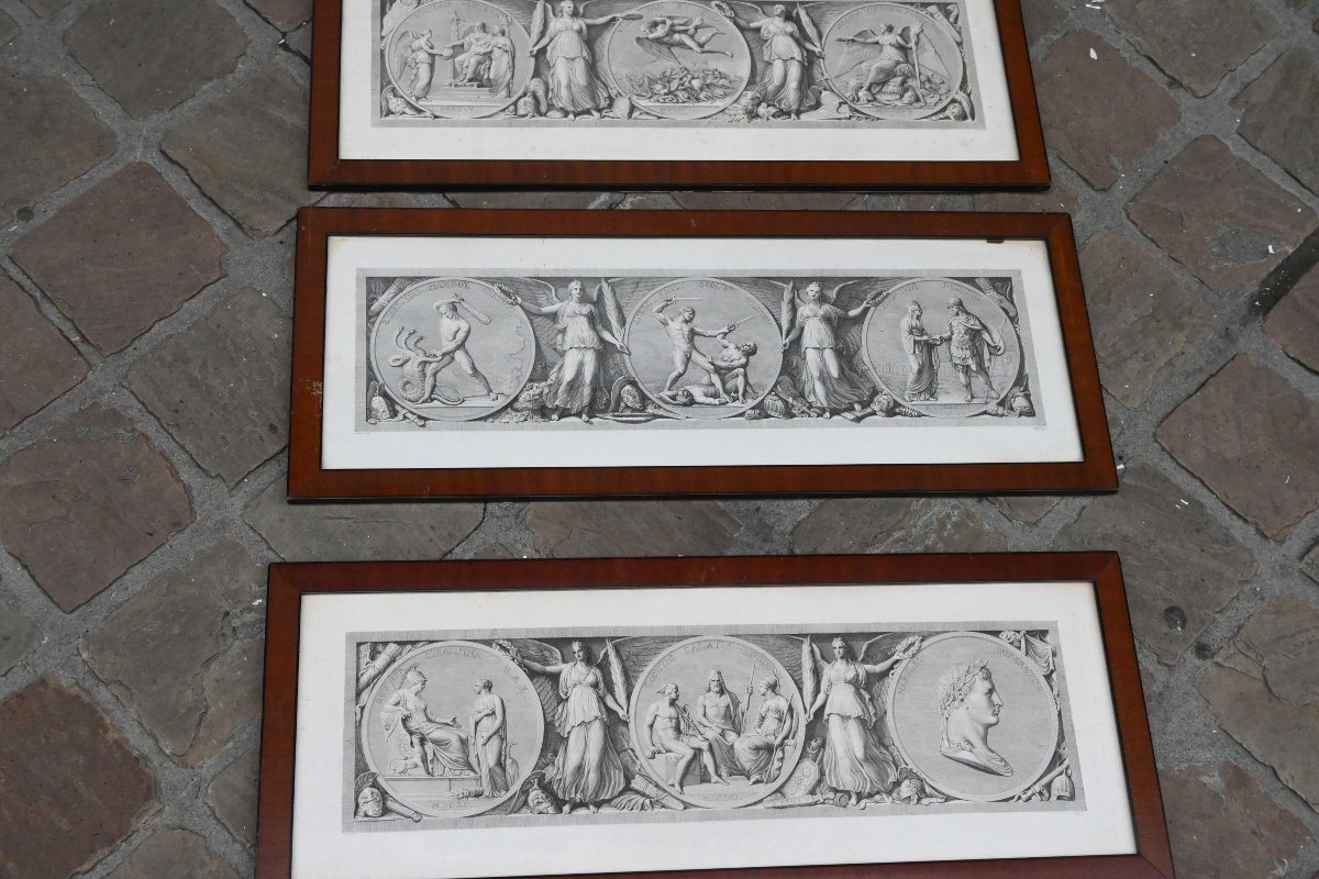 Napoléon Et Ses Victoires d'Après l'Antique , Suite De Trois Gravures XIX-photo-6