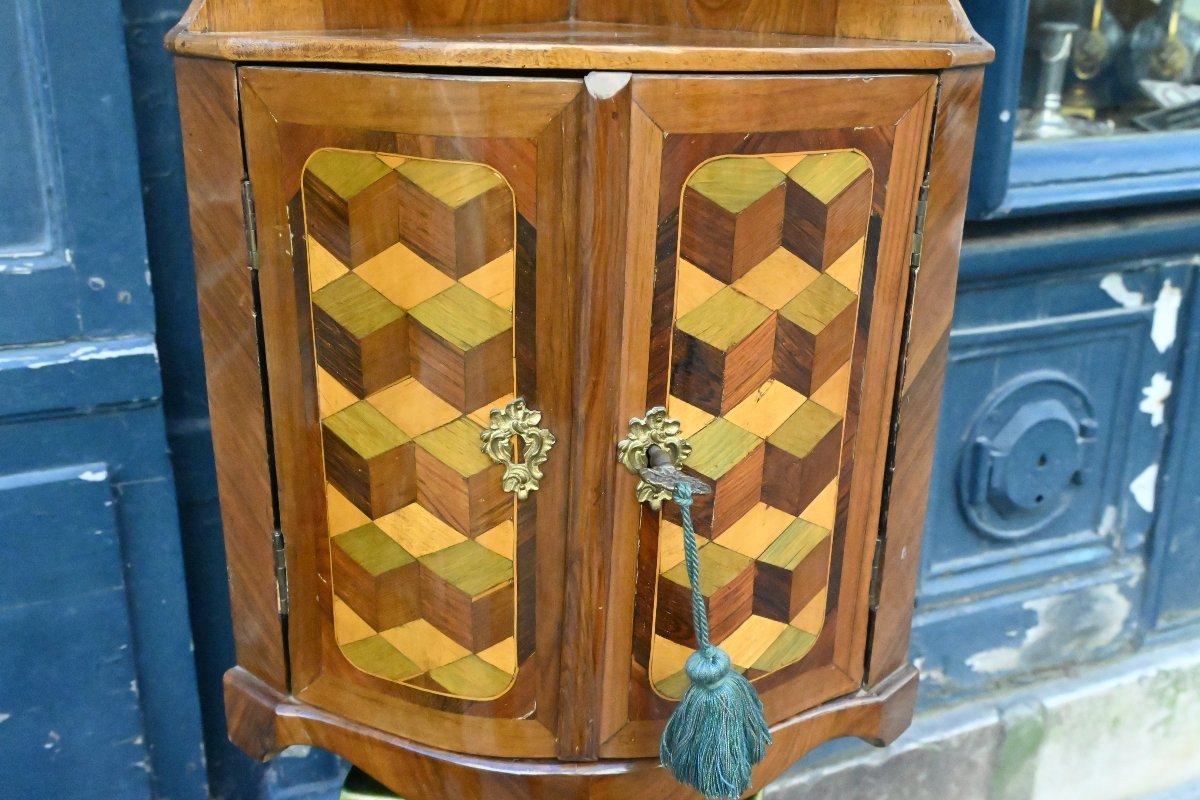 Louis XVI Period 18th Century Corner Hanging Shelf-photo-2