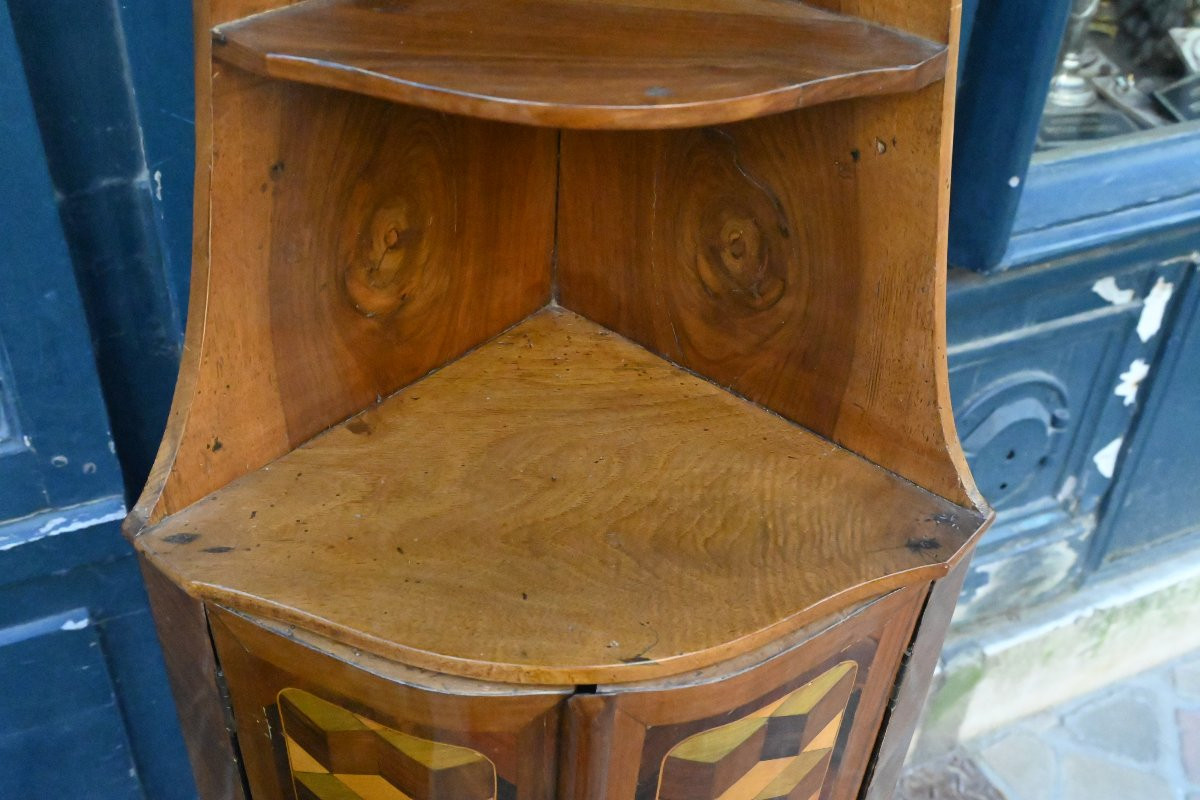 Louis XVI Period 18th Century Corner Hanging Shelf-photo-6