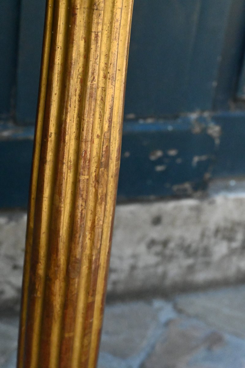 Colonne cannelée en bois doré-photo-4