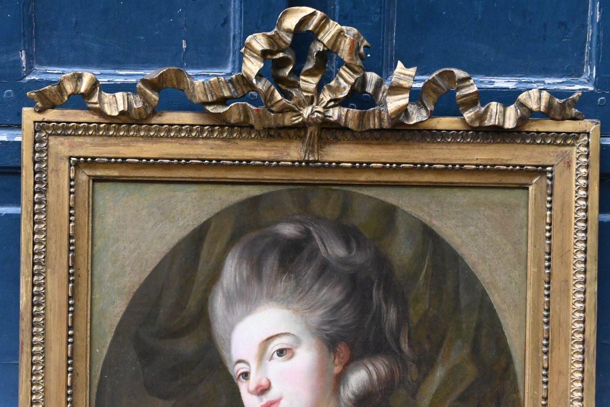 Portrait de jeune femme à sa toilette epoque Louis XVI-photo-1