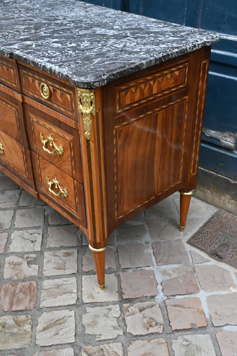 Louis XVI Period Chest Of Drawers Stamped By Vassou And Jme-photo-4