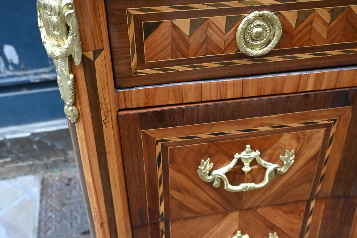Louis XVI Period Chest Of Drawers Stamped By Vassou And Jme-photo-7