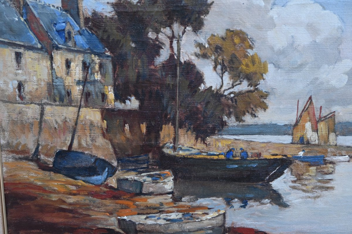 Paysage de Bretagne , huile signée de Fromentin -photo-2