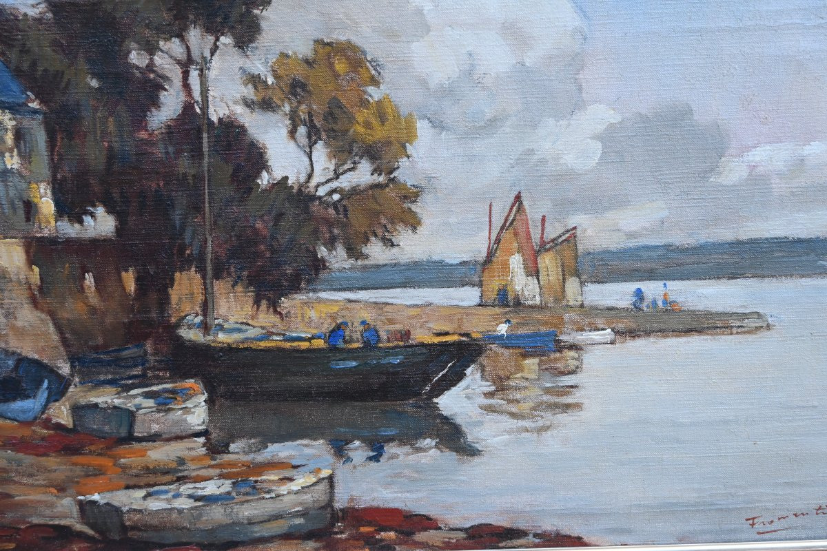 Paysage de Bretagne , huile signée de Fromentin -photo-4