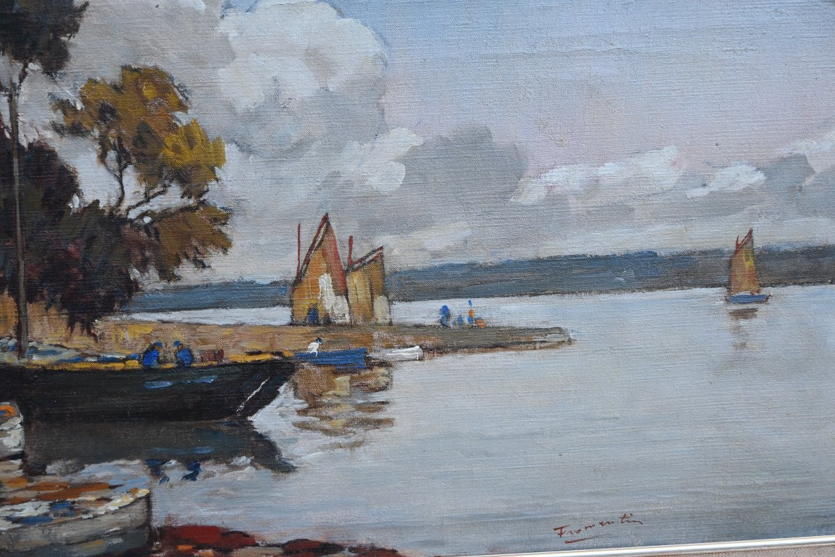 Paysage de Bretagne , huile signée de Fromentin -photo-1