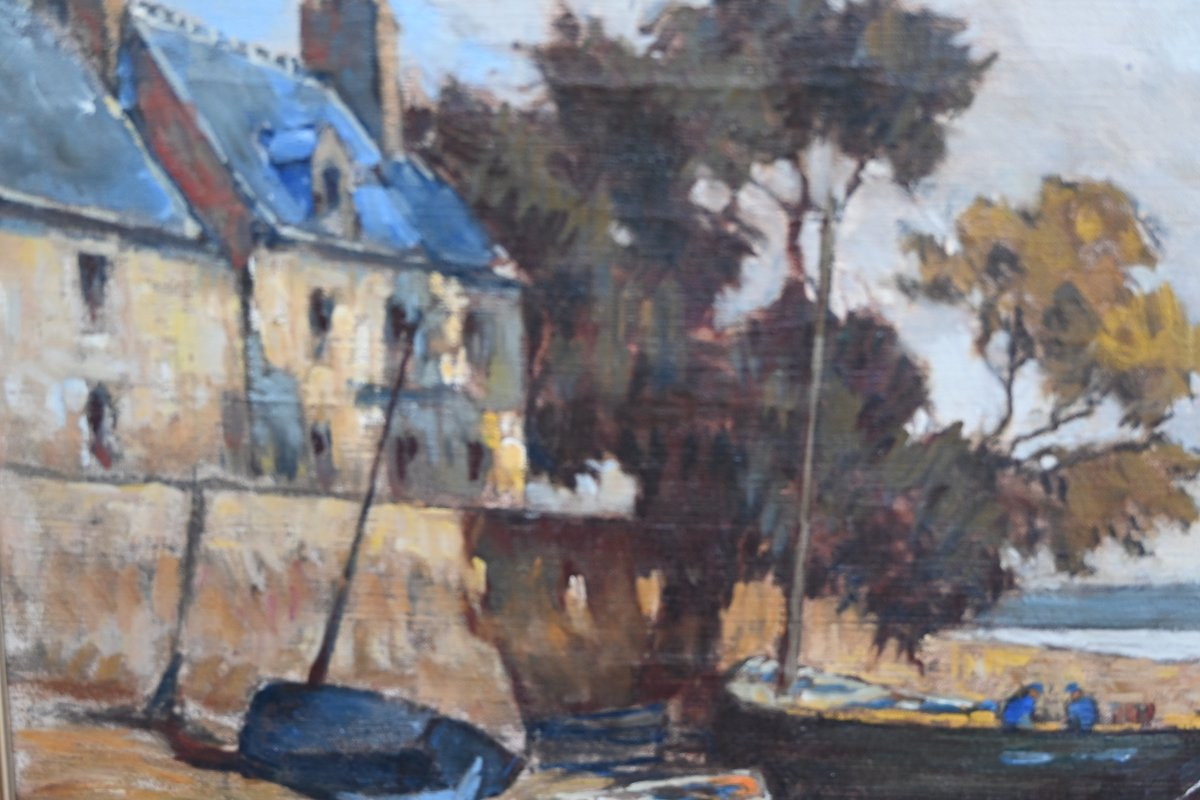 Paysage de Bretagne , huile signée de Fromentin -photo-4