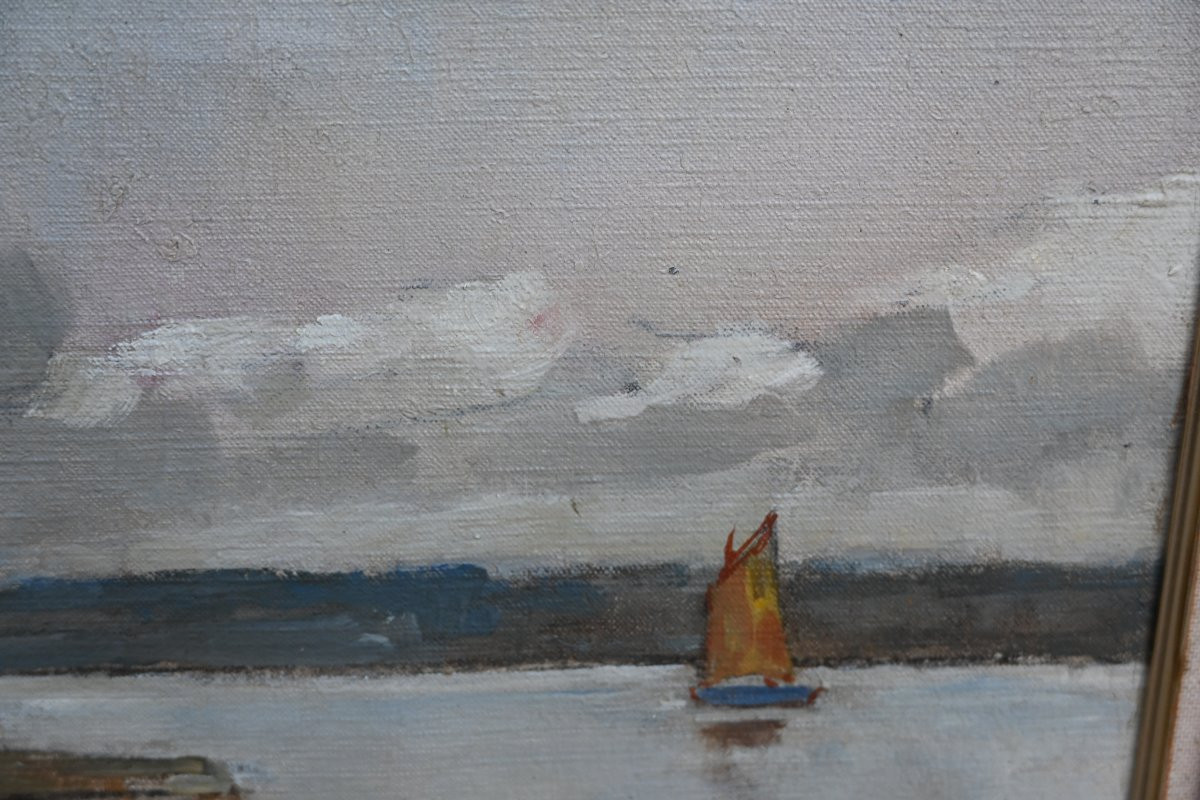 Paysage de Bretagne , huile signée de Fromentin -photo-5