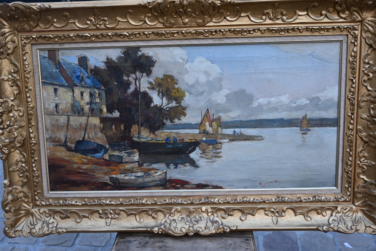 Paysage de Bretagne , huile signée de Fromentin -photo-8