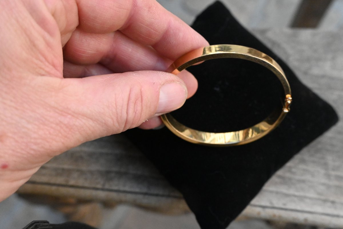 18 Kt Gold Bezel Bracelet-photo-2