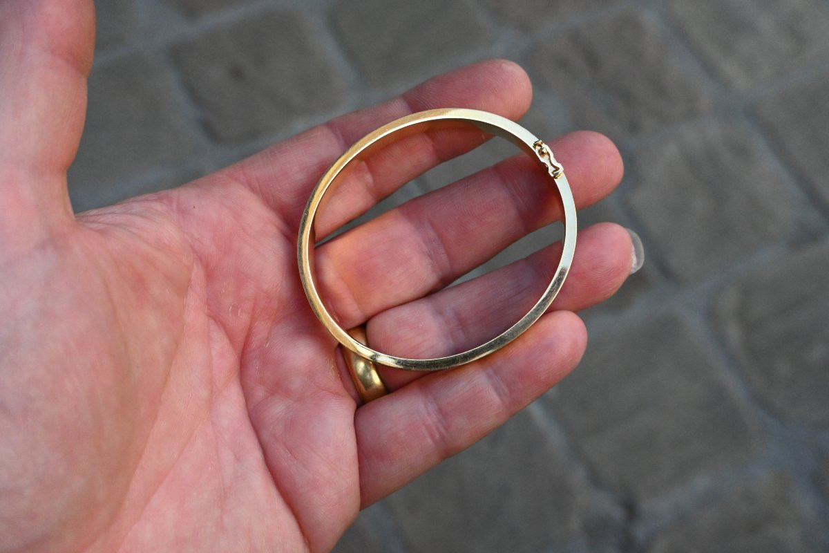 18 Kt Gold Bezel Bracelet-photo-3