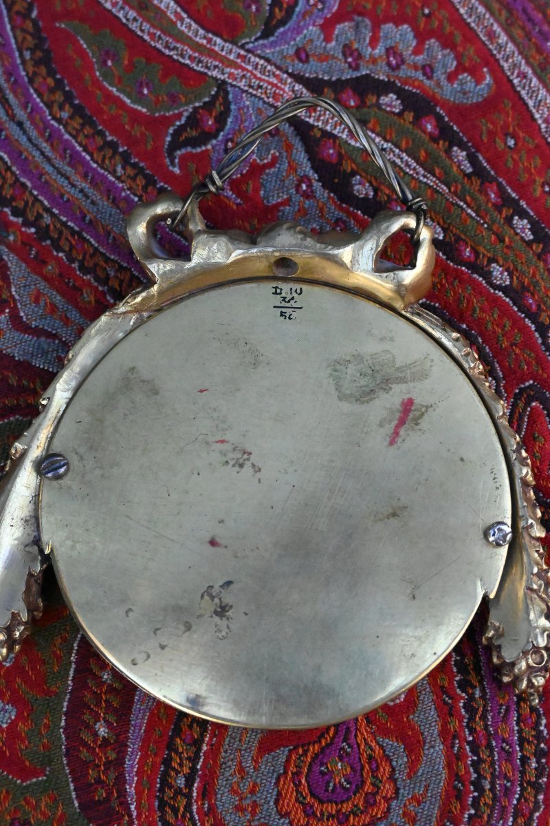 Gilded Bronze Frame With Profile Of Henri Iv-photo-6