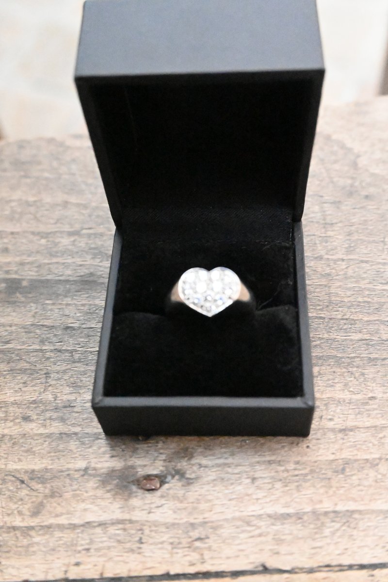 Gold Diamond Heart Ring By Poiray-photo-2