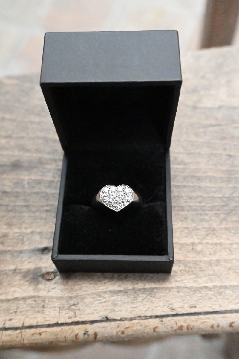 Gold Diamond Heart Ring By Poiray