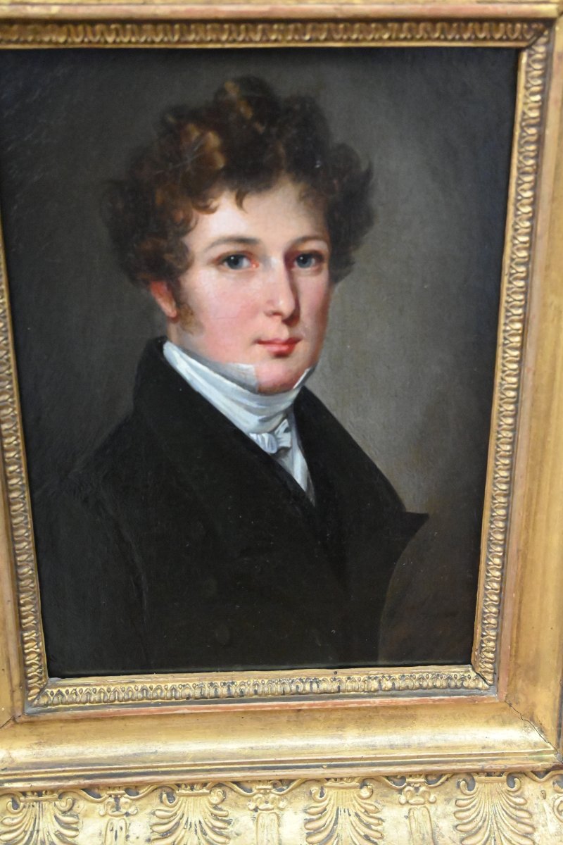 Pair Of Small Portraits XIX Boilly Follower-photo-4