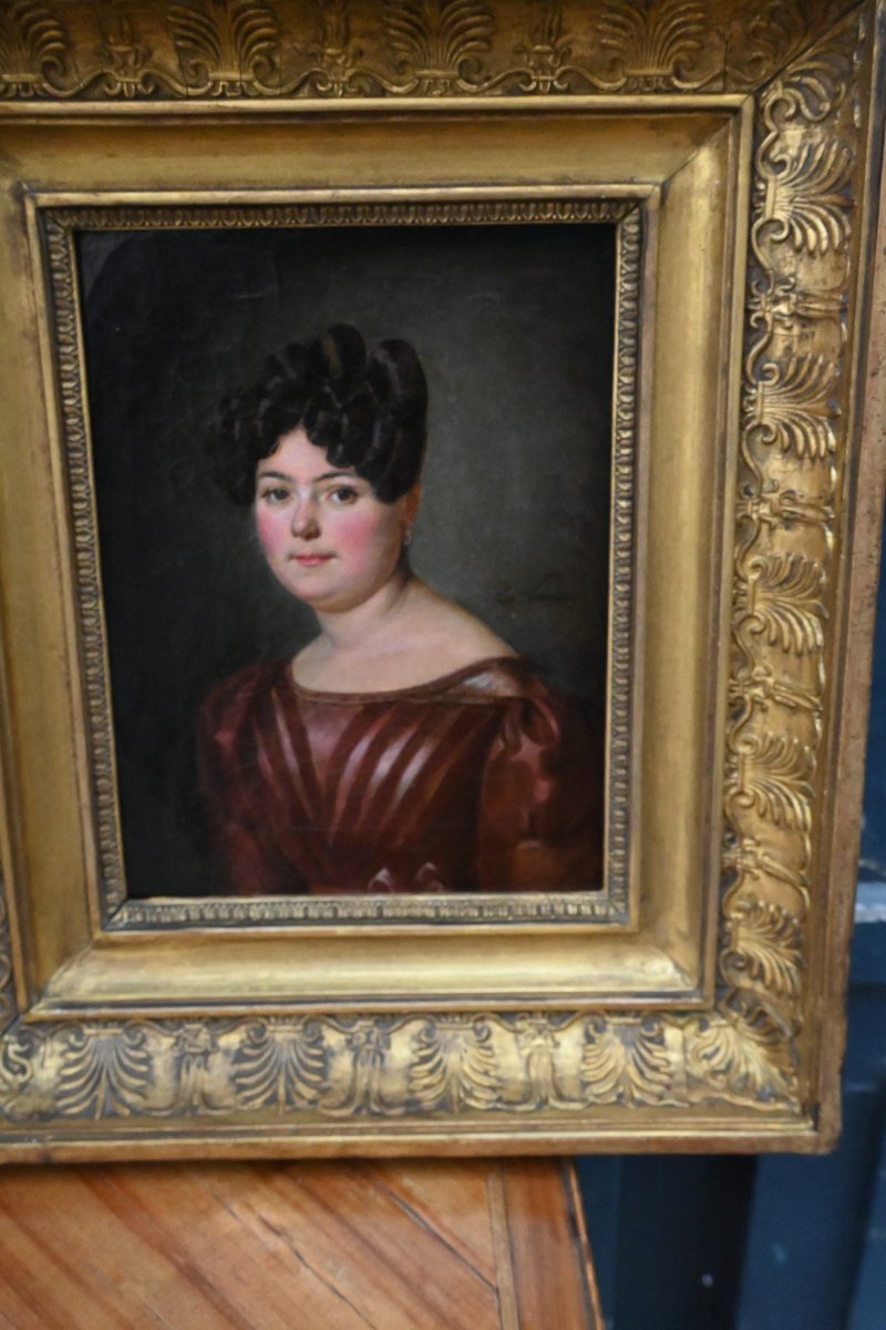 Pair Of Small Portraits XIX Boilly Follower-photo-1