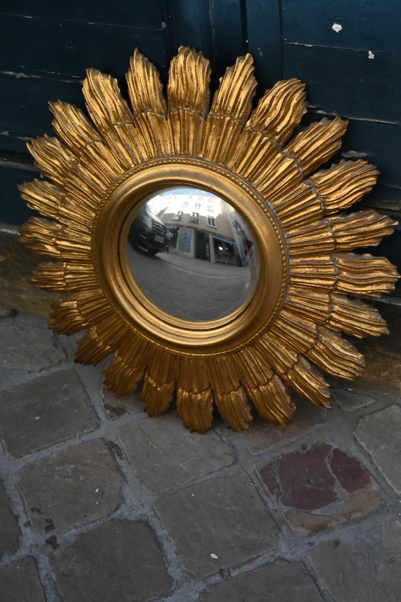 Miroir de sorcière en composition doré -photo-1