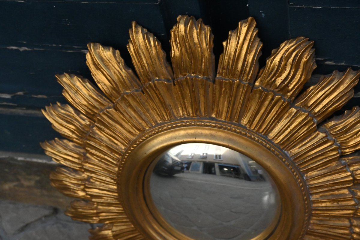 Miroir de sorcière en composition doré -photo-2